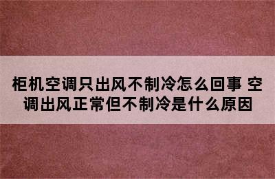 柜机空调只出风不制冷怎么回事 空调出风正常但不制冷是什么原因